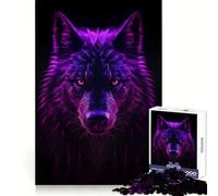 Wolf Magenta Neon 1000 Piece Jigsaw Puzzle for Teenagers Smart Training Cozy Pastime Flawless Cut Bday Surprise (38x26cm)