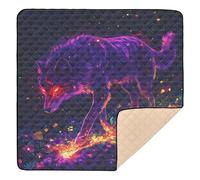 Wolf Magic Fantasy Art Soft Thick Baby Playmat for Indoor Outdoor Waterproof Tummy Time Activity Mat for Baby Kids Toddlers Infants, 50'' x 50''