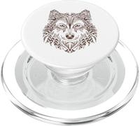Wolf Mandala Tattoo Art PopSockets PopGrip for MagSafe