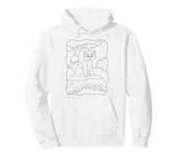 Wolf mandala to color for children Pullover Hoodie