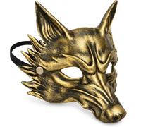 wolf mask adult, Werewolf Costume Accessory for Cosplay and Dress-Up | Lightweight Animal Masquerade Mask for Men and Women, Party Prop for Halloween and Carnival