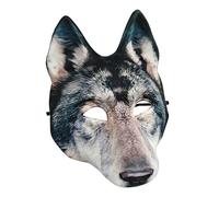 Wolf Masque - 10.2 Inch Halloween Wolf | Fabric EVA Masque - Comfortable costume accessory for adults teenagers cosplay party masquerade Halloween Christmas Easter