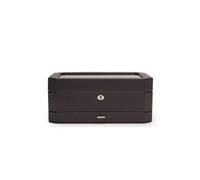 WOLF Men's Windsor 10 Piece Watch Box with Drawer in Brown Wolf Brown One Size