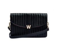 Wolf Mimi Collection Leather Black Crossbody Bag with Wristlet - Black WFF-069