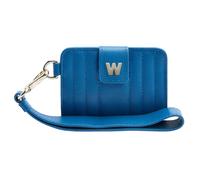 WOLF Mimi Collection Leather Blue Credit Card Holder with Wristlet - Blue WFF-081