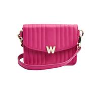Wolf Mimi Collection Leather Pink Mini Bag with Wristlet and Lanyard - Pink WFF-087