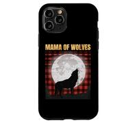 Wolf Mom - Mama Of Wolves - Red Plaid Matching Pajama - Gift Case for iPhone 11 Pro