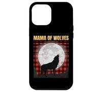 Wolf Mom - Mama Of Wolves - Red Plaid Matching Pajama - Gift Case for iPhone 12 Pro Max