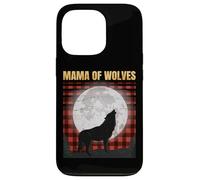 Wolf Mom - Mama Of Wolves - Red Plaid Matching Pajama - Gift Case for iPhone 13 Pro