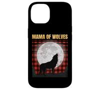Wolf Mom - Mama Of Wolves - Red Plaid Matching Pajama - Gift Case for iPhone 14