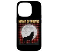 Wolf Mom - Mama Of Wolves - Red Plaid Matching Pajama - Gift Case for iPhone 14 Pro
