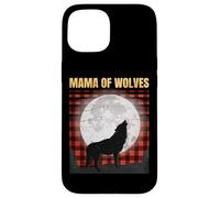 Wolf Mom - Mama Of Wolves - Red Plaid Matching Pajama - Gift Case for iPhone 15