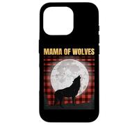 Wolf Mom - Mama Of Wolves - Red Plaid Matching Pajama - Gift Case for iPhone 16 Pro