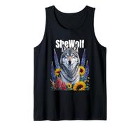 Wolf Mom "SheWolf" Girl who Loves Wolves Daughter Feminist Tank Top