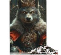 Wolf Monarch of The Wild Puzzle Fun Premium Cardboard Jigsaw Puzzle for Adults Teen ChristmasGifts 1000pcs (26x38cm)