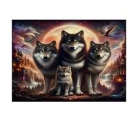 Wolf Moon Castle 1000pcs Mini Puzzle For Adults Challenging