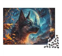 Wolf Moon Castle Jigsaw Puzzle, 1000 Pcs For Adults