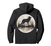 Wolf Moon Forest Nature Mountain Lover Outdoor Hiker Camper Pullover Hoodie