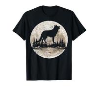 Wolf Moon Forest Nature Mountain Lover Outdoor Hiker Camper T-Shirt