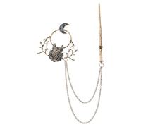 Wolf Moon Hair Clips Golden Alloy Hair Pins for Women | Polished Quirky Design, Secure Hold, Gentle on Hair, Casual Outings and Festive Occasions