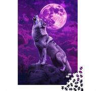 Wolf Moon Night-3_2 Jigsaw Puzzle for Adults 1000 Pieces, Animal Theme, Gift for Weekend Puzzle Time, 38x26cm/1000pcs