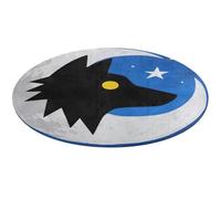 Wolf Moon Totem Round Area Rug Non Slip Backing Doormat Water Absorbent Plush Throw Low-Pile Non-Slip Floor Mat Carpet for Living Room Bedroom Entryway Nursery Room 60 * 60cm