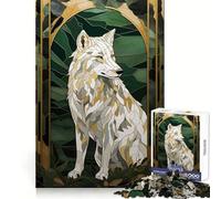 Wolf Mosaic Kentsugi Art Adult Jigsaw Puzzle1000 Pieces Intellect Skill Peaceful Fun Ideal Fit Perfect Present (38x52cm)