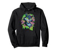 Wolf Motif Design Pullover Hoodie