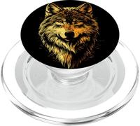 Wolf Motif I Love Wolves Wolf Pack Wild Grey Wulf Dog Wolf PopSockets PopGrip for MagSafe