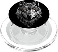 Wolf Motif I Love Wolves Wolf Pack Wild Grey Wulf Dog Wolf PopSockets PopGrip for MagSafe