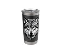 Wolf Motif I Love Wolves Wolf Pack Wild Grey Wulf Dog Wolf Stainless Steel Insulated Tumbler