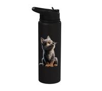 Wolf Motif I Love Wolves Wolf Pack Wild Grey Wulf Dog Wolf Stainless Steel Insulated Water Bottle