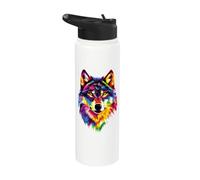 Wolf Motif I Love Wolves Wolf Pack Wild Grey Wulf Dog Wolf Stainless Steel Insulated Water Bottle