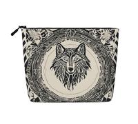 Wolf Motifs Construct01 Print Toiletry Bag Cosmetic Bag Large Capacity Travel Makeup Bag for Women for Daily Use Travel