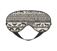 Wolf Motifs Construct04 Print Eye Mask,Silk-Like Sleep Mask,Night Sleeping Mask for Men Women,for Sleep Relaxation