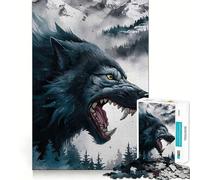 Wolf Mountain Landscape Jigsaw Puzzles 1000 Mind Skill Play Premium Laser Cut Quality Quiet Time Mind Exercise at Home (38x52cm)