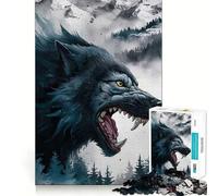 Wolf Mountain Landscape Jigsaw Puzzles 1000 Mind Skill Play Premium Laser Cut Quality Quiet Time Mind Exercise at Home (50x75cm)
