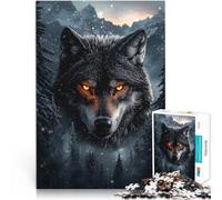 Wolf Mountain1000 Piece Jigsaw Puzzles for Adults Jigsaw Staycation Kill time for is ideal as a gift for the whole family 38x26cm