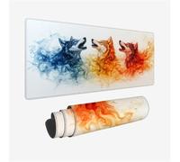 Wolf Mouse Mat 35.4x15.7inch, Mouse Pad Fantasy Pattern Seamed Edges Design, 900x400mm Large Mousepad Office Accessories with Non-Slip Rubber Base for Home Office Desk Decor, Gifts for Women,Model983