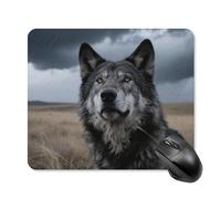 Wolf Mouse Pad Square Mice Mat Waterproof Computer Mousepad with Non-Slip Rubber Base Wireless Mice Pad for Laptop Office Home Personalized Gaming Mousepad 25 * 30cm