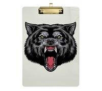 Wolf Mouth Open Plastic Clipboard A4 Letter Size PVC Writing Board with Low Profile Silver Metal Clip Hardboard for School, Office 12.5x9 Inch