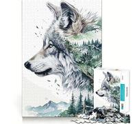 Wolf Nature 1000 Piece Teenager Puzzles Cognitive Boost Fun Tight Lock No Loose Pieces Engaging Way to Pass Free Hours (38x52cm)