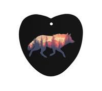 Wolf Nature Forests Car Air Freshener Hanging Aromatherapy Tablets Rearview Mirror Pendant Car Accessories