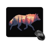 Wolf Nature Forests Mouse Pad Square Mouse Mat Cute Mousepad