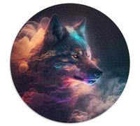 Wolf Nebula Jigsaw Puzzles for Adults 1000 Piece Round Jigsaw Puzzle 1000 Pieces Family Activity, Brain Teaser, Home Decor, 67.5x67.5cm
