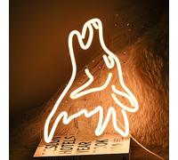 Wolf Neon Sign Warm White Led Cute Wolf Neon Lights for Wall Decor Dimmable Usb Bedroom Sign Lights for Kids Room Home Decor Birthday Party Gifts