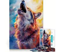 Wolf Night Jigsaw Puzzle1000 Pieces Brain Boosting Play Zero Gap Cozy Indoor Entertainment for All (38x26cm)