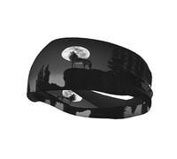Wolf Night Moon Print Sports Fashion Decorative Sweatband â, Breathable, And Sweat-Wicking Headband For Both Men And Women