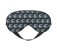 Wolf Night Moon Printing Versatile Sleep Eye Cover Soft Eye Mask Reversible for Meditation & Travel Eye Mask Unisex