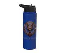 Wolf of Odin Roots Tree of Life Valhalla Calling Celtic Stainless Steel Insulated Water Bottle